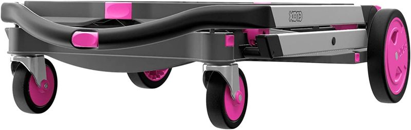 Photo 3 of CLAX -  Multi use Functional Collapsible carts | Mobile Folding Trolley | Shopping cart with Storage Crate (Pink)