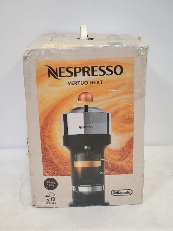 Photo 3 of Nespresso Vertuo Next Coffee and Espresso Machine by De'Longhi,18 ounces, Deluxe Matte Black Rose Gold Machine Only Black Matte Rose Gold