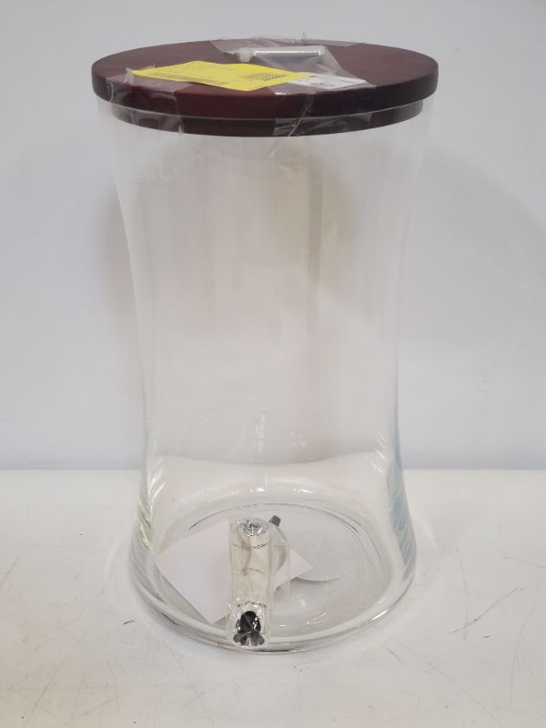 Photo 2 of 6L Glass Beverage Dispenser with Acacia Lid - Threshold