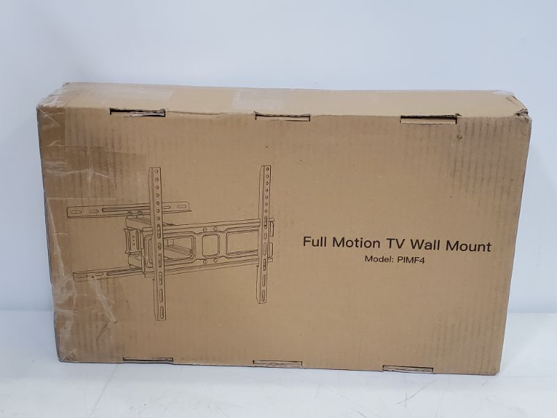 Photo 4 of Full Motion TV Wall Mount for Most 26-55 Inch TVs, Max VESA 400x400mm, PILFK1-24 Large Full TV Monitor Wall Mount for Most 37-70 Inch TVs Holds up to 132LBS
Model: PIMF4