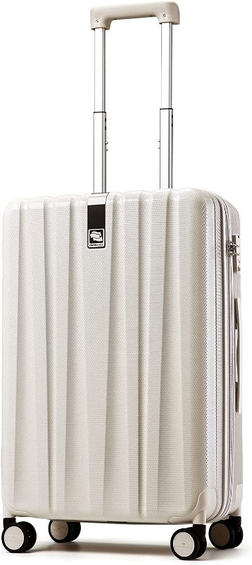 Photo 1 of Hanke Upgrade Carry On Luggage Airline Approved, 20'' Lightweight Hardside Suitcase PC Hardshell Luggage with Spinner Wheels & TSA Lock,Carry-On 20-Inch(Ivory White)