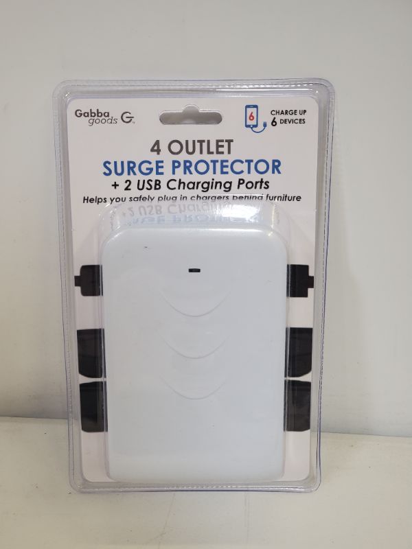 Photo 1 of GABBA GOODS - 4 OUTLET SURGE PROTECTOR + 2 USB CHARGING  PORTS