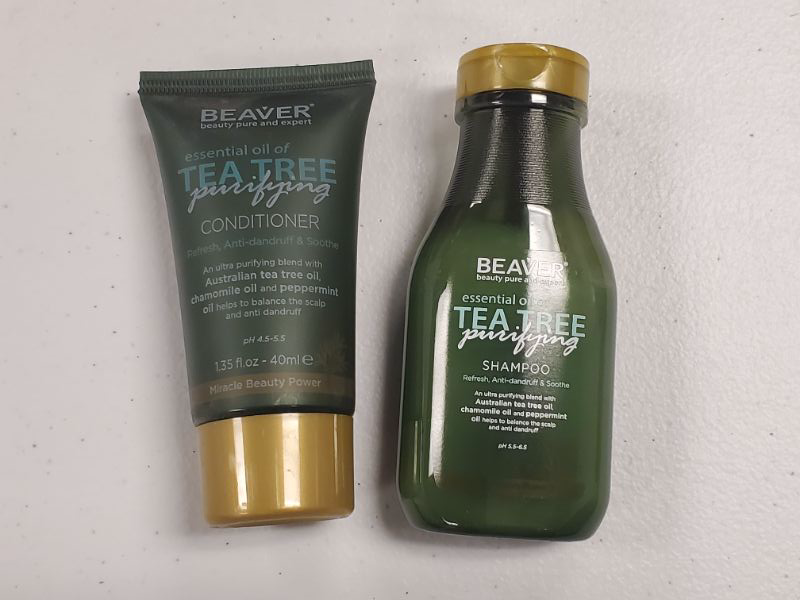 Photo 1 of TEA TREE TRAVEL SIZE SHAMPOO AND CONDITIONER PREVENTS BUILD UP ON SCALP AND HELPS DANDRUFF CONDITIONER RENEWS AND REVIES HAIR SHAFT MAKING IT SILK AND SOFT NEW