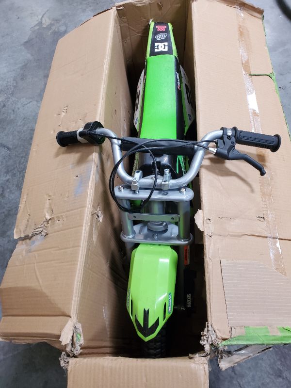 Photo 5 of Razor MX400 Dirt Rocket 24V Electric Toy Motocross Motorcycle Dirt Bike, green