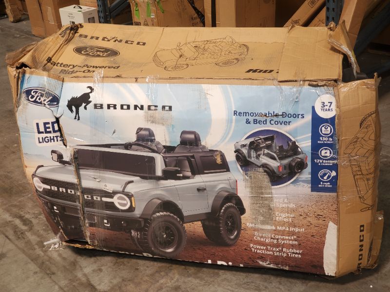 Photo 2 of Kid Trax 12V Ford Bronco Powered Ride-On - Gray