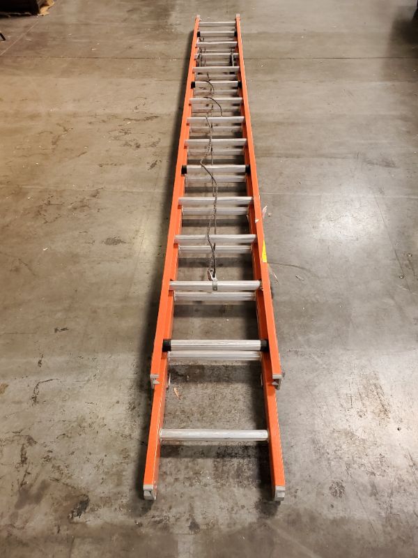 Photo 2 of Louisville Ladder Fiberglass Extension Ladder, 28 feet, 300-pound duty rating, Type IA, FE3228,Orange 28 Feet Ladder