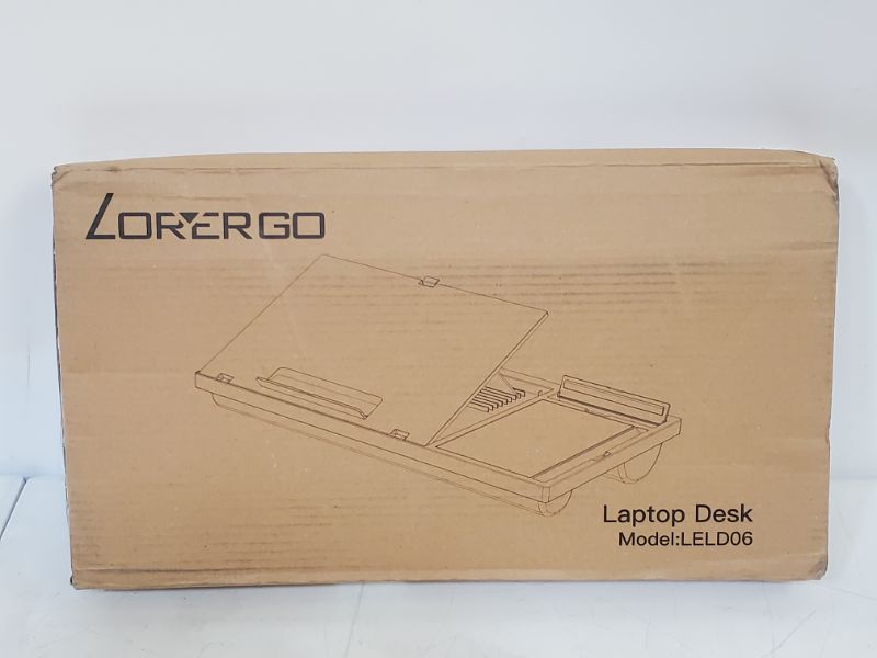 Photo 5 of LORYERGO Laptop Lap Desk with Cushion, 8 Angle Adjustable, Lap Desk for Laptop 17 Inches w/Mouse Pad & Cellphone Slot, Laptop Stand for Bed & Couch, Laptop Riser for Home & Office