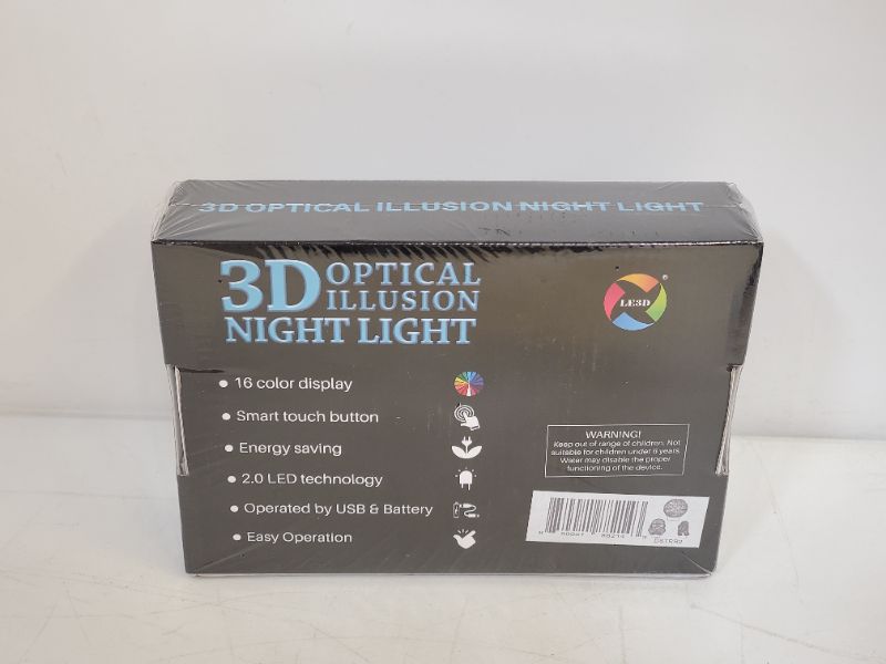 Photo 3 of 3 IN 1 3D Optical Illusion Night Light  - DSTRR2 