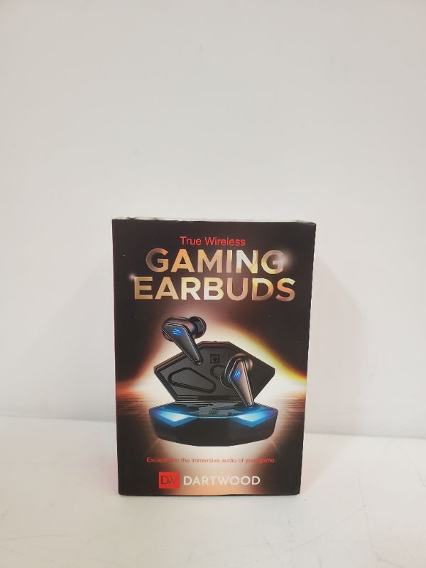 Photo 2 of Dartwood True Wireless Gaming Earbuds Gaming Headphones with Ultra-Low Latency and Quick Bluetooth Pairing