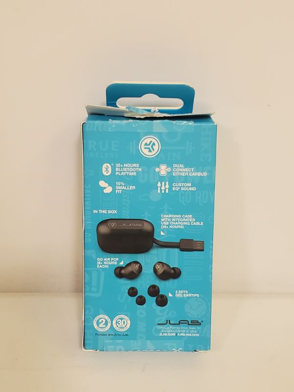 Photo 3 of JLab GO Air Pop True Wireless Bluetooth Earbuds - Black