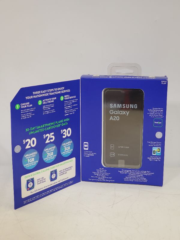 Photo 1 of Tracfone Prepaid Samsung Galaxy A20 (32GB) Smartphone - Black - *sim not included, phone only *
