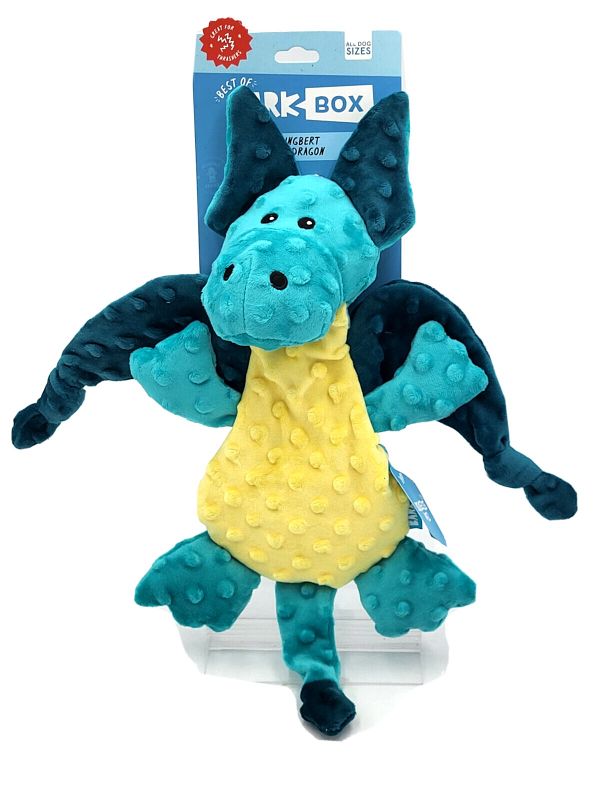 Photo 1 of Bark Box - Dingbert The Dragon Plush Squeaky Dog Toy