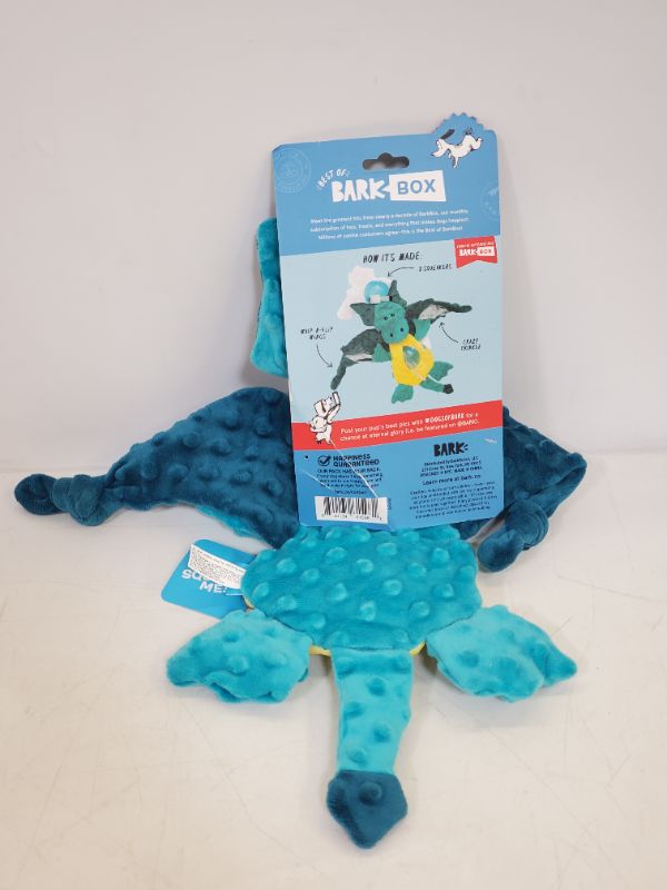 Photo 3 of Bark Box - Dingbert The Dragon Plush Squeaky Dog Toy