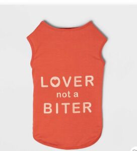 Photo 2 of Boots & Barkley - Graphic "Lover Not a Biter" Dog Tank Top - size large 