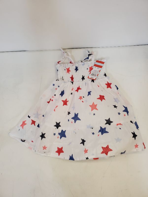 Photo 3 of Cat & Jack  - Toddler girls stars smocked tank top dress - red, white, blue -  size 2T