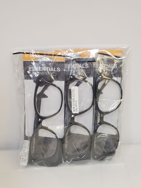 Photo 1 of 3 pack - Essentials reading glasses with carrying case - +2.00