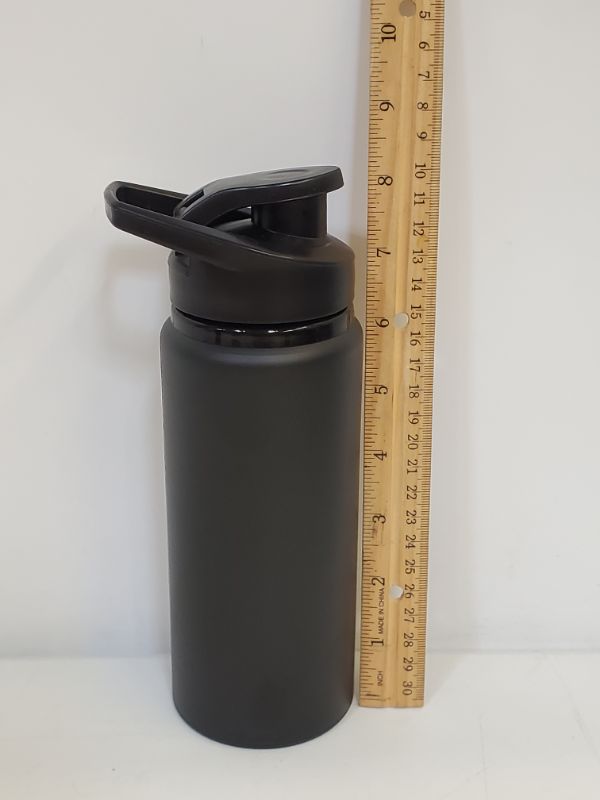 Photo 2 of Pack of 2 -  Water Bottle with carrying handle - Matte Black