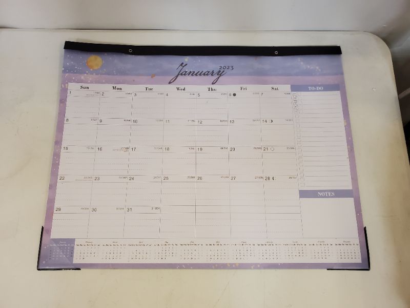 Photo 3 of Aesthetic Large Desk Calendar 2023 - 12 Monthly Art Desktop / Wall Calendar, 22'