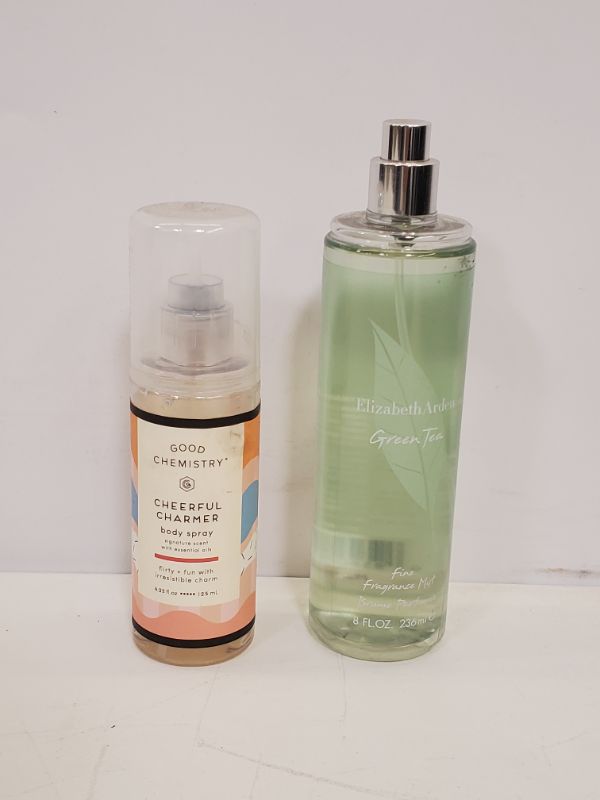 Photo 4 of Set of 2 different body sprays - (Good Chemistry Cheerful Charmer Womens Body Spray - 4.25 fl oz) & (Elizabeth Arden Green Tea Body Spray for Women, 8 Oz)