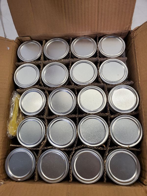 Photo 4 of 40 Piece - 4 oz Glass Mason jars With Regular Silver Lids, Perfect Canning Jars Containers for Jam, Honey, Candies,Wedding Favors, Decorations, Baby Foods. Included 1 Pens and 80 Labels.