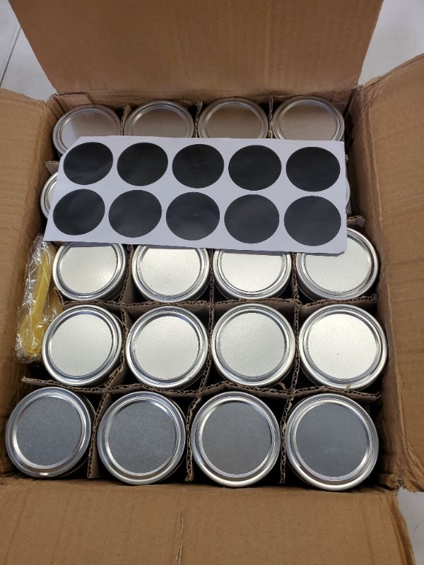Photo 3 of 40 Piece - 4 oz Glass Mason jars With Regular Silver Lids, Perfect Canning Jars Containers for Jam, Honey, Candies,Wedding Favors, Decorations, Baby Foods. Included 1 Pens and 80 Labels.