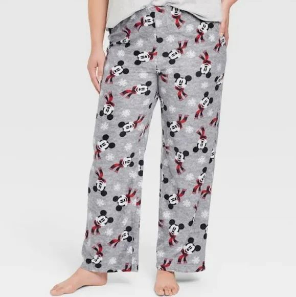 Photo 1 of Women's Holiday Mickey Mouse Fleece Matching Family Pajama Pants - WOMEN'S SIZE XS 