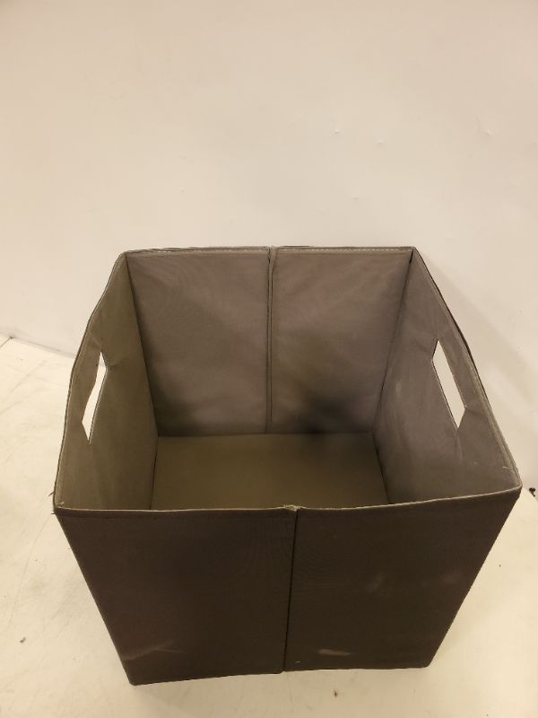 Photo 1 of GRAY LARGE TOY STORAGE COLLAPSIBLE BIN & BLACK 13" X 13" ORGANIZER COLLAPSIBLE BIN