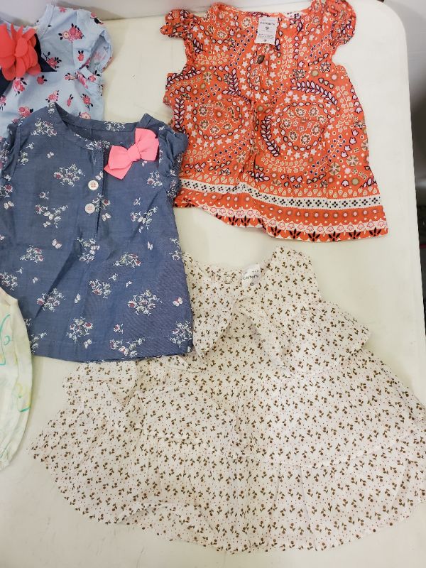 Photo 2 of 5 PIECE BABY GIRL TOP LOT - CLOTHING SIZE VARIES (3M-9M)