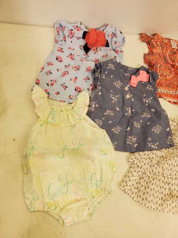 Photo 3 of 5 PIECE BABY GIRL TOP LOT - CLOTHING SIZE VARIES (3M-9M)