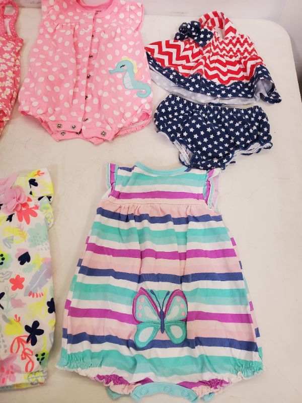 Photo 2 of 5 PIECE BABY GIRL SUMMER OUTFIT LOT - CLOTHING SIZE VARIES (3M-9M)