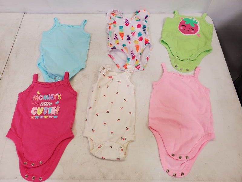 Photo 2 of 7 PIECE BABY GIRL SUMMER  LOT -CLOTHING SIZE VARIES (0M-9M)