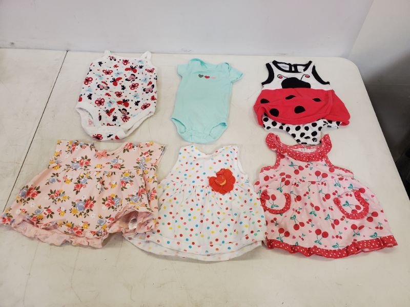 Photo 1 of 6  PIECE BABY GIRL SUMMER CLOTHING - SIZE VARIES (0M-9M)