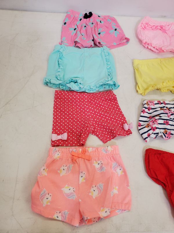 Photo 2 of 8 PIECE BABY GIRL  SHORTS CLOTHING - SIZE VARIES (0M-9M)