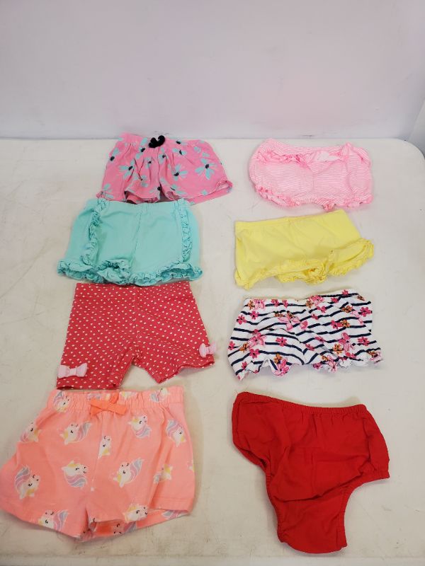 Photo 1 of 8 PIECE BABY GIRL  SHORTS CLOTHING - SIZE VARIES (0M-9M)