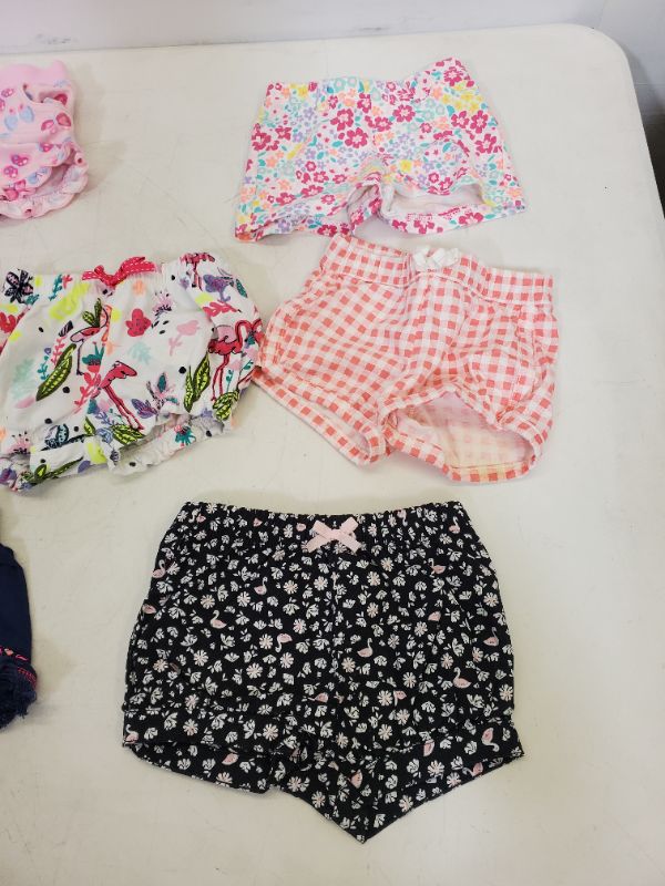 Photo 2 of 7 PIECE BABY GIRL SHORTS- CLOTHING SIZE VARIES (0M-9M)