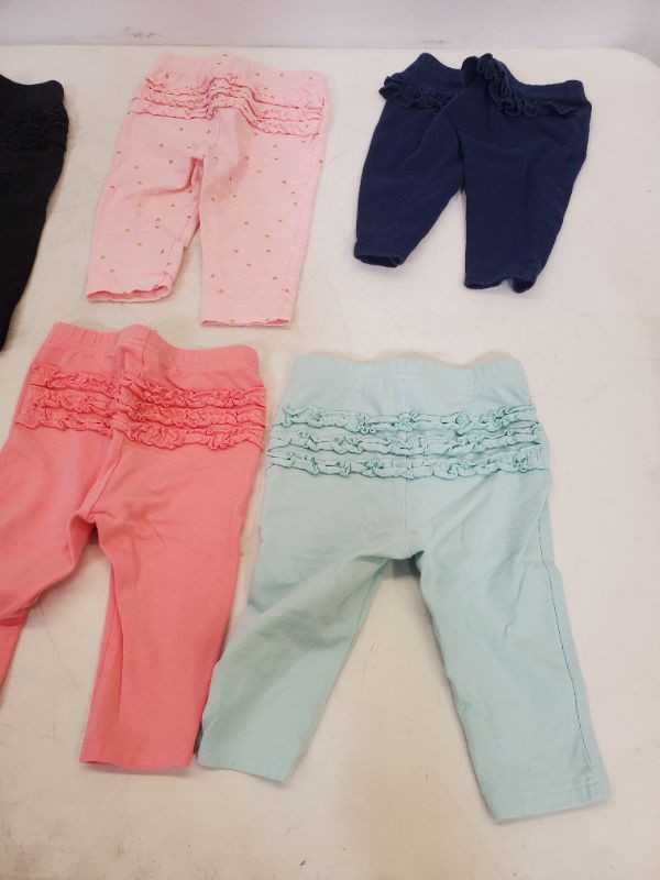 Photo 2 of 6 PIECE BABY GIRL BOTTOMS-  CLOTHING SIZE VARIES (0M-9M)