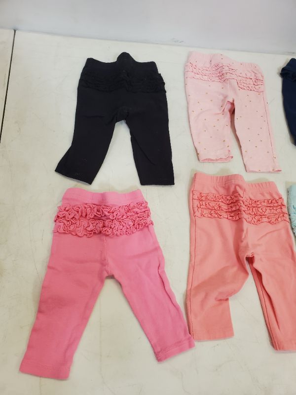 Photo 3 of 6 PIECE BABY GIRL BOTTOMS-  CLOTHING SIZE VARIES (0M-9M)