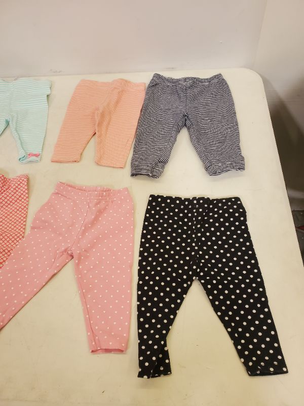 Photo 2 of 6 PIECE BABY GIRL BOTTOMS-  CLOTHING SIZE VARIES (0M-9M)