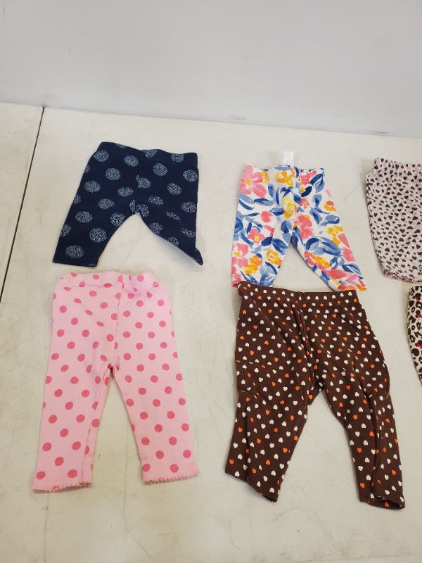 Photo 3 of 6 PIECE BABY GIRL BOTTOMS-  CLOTHING SIZE VARIES (0M-9M)