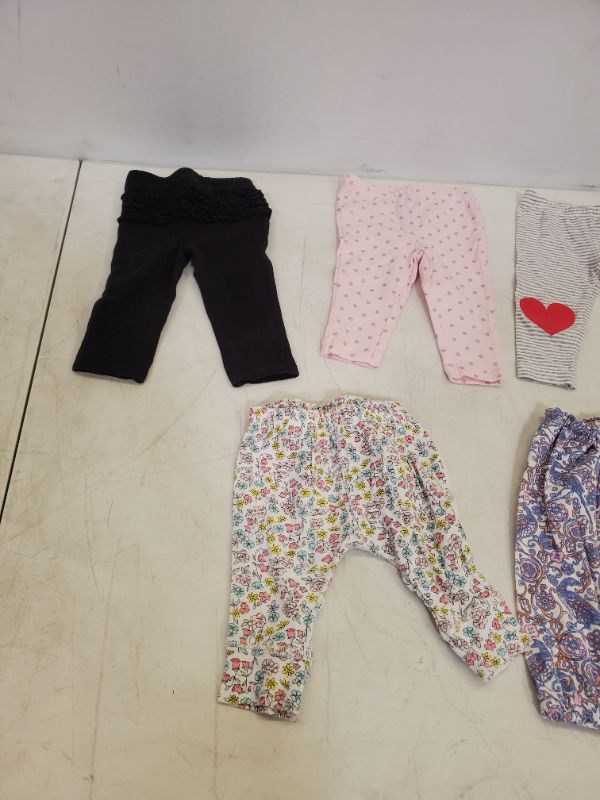 Photo 3 of 6 PIECE BABY GIRL BOTTOMS-  CLOTHING SIZE VARIES (0M-9M)