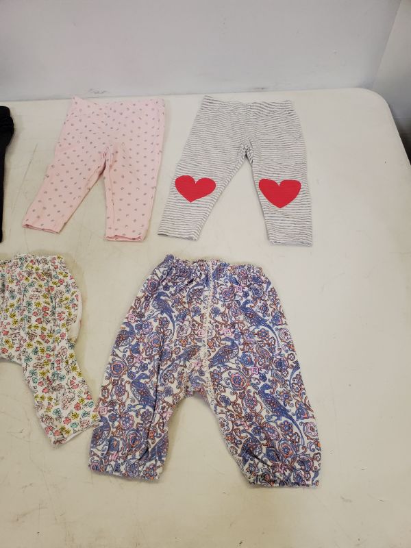 Photo 2 of 6 PIECE BABY GIRL BOTTOMS-  CLOTHING SIZE VARIES (0M-9M)