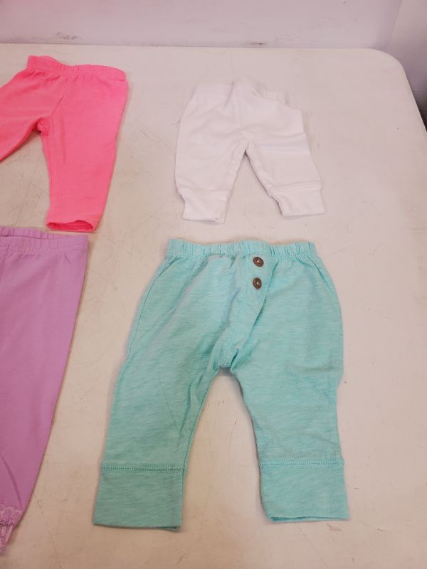 Photo 2 of 6 PIECE BABY GIRL BOTTOMS-  CLOTHING SIZE VARIES (0M-9M)