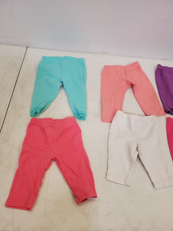 Photo 3 of 6 PIECE BABY GIRL SOLID COLOR BOTTOM LOT-  CLOTHING SIZE VARIES (0M-9M)