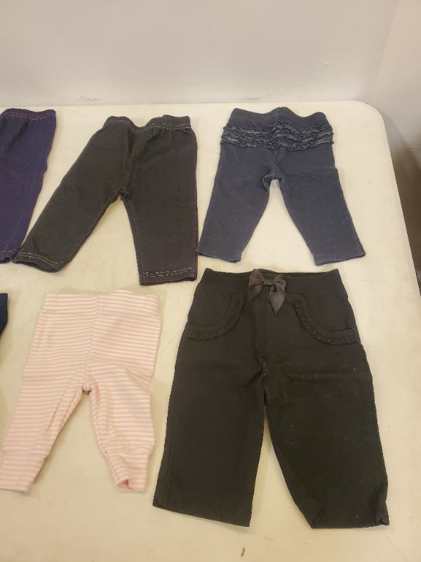 Photo 2 of 6 PIECE BABY GIRL  BOTTOMS-  CLOTHING SIZE VARIES (0M-9M)