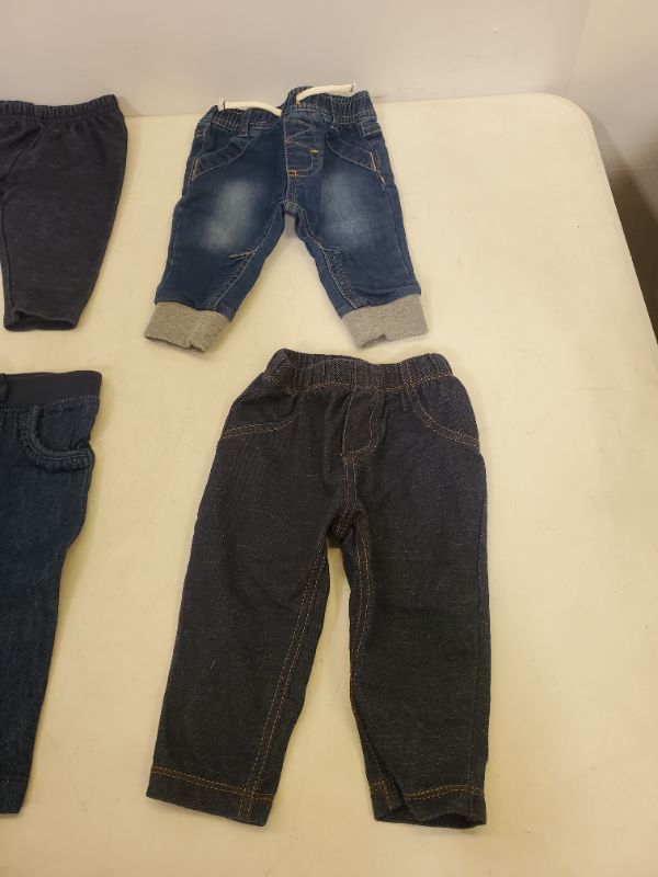 Photo 2 of 4 PIECE BABY JEAN BOTTOMS-  CLOTHING SIZE VARIES (0M-9M)