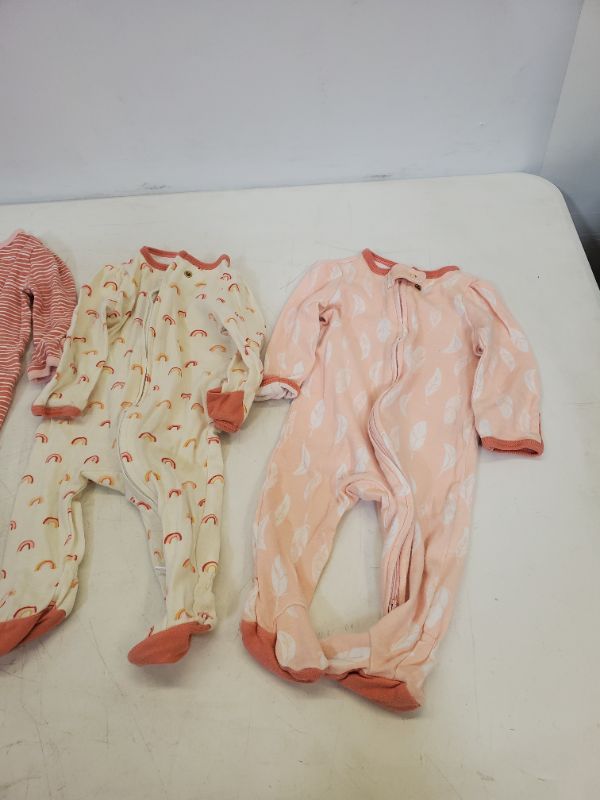 Photo 2 of 3 PIECE  BABY GIRL SLEEPERS LOT-SIZE VARIES  (3M-9M)