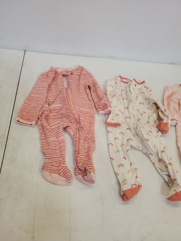 Photo 3 of 3 PIECE  BABY GIRL SLEEPERS LOT-SIZE VARIES  (3M-9M)