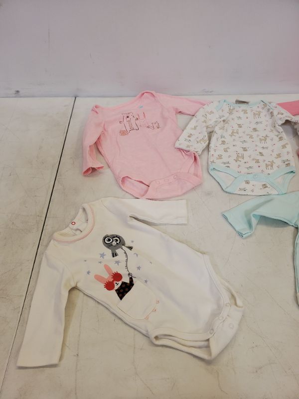 Photo 3 of 5 PIECE BABY GIRL LONG SLEEVE ONESIES LOT-SIZE VARIES  (3M-9M)