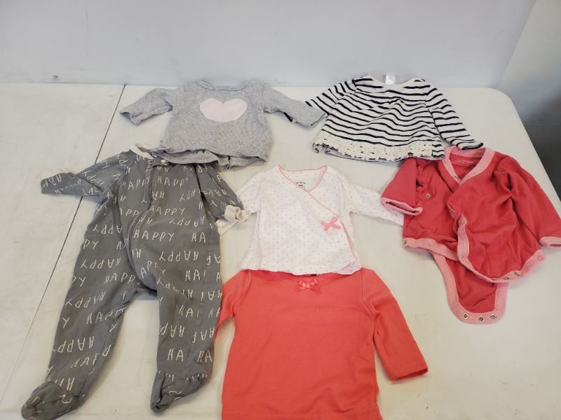 Photo 1 of 6 PIECE  BABY GIRL CLOTHING LOT-SIZE VARIES  (3M-9M)