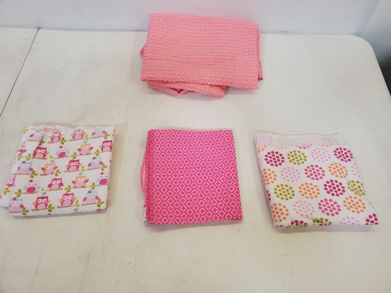 Photo 1 of 4 piece baby blankets - 1 blanket - 3 receiving Blankets 